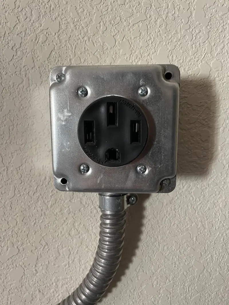 NEMA 14-50 outlet installed for Smart Home Electrical in Fletcher